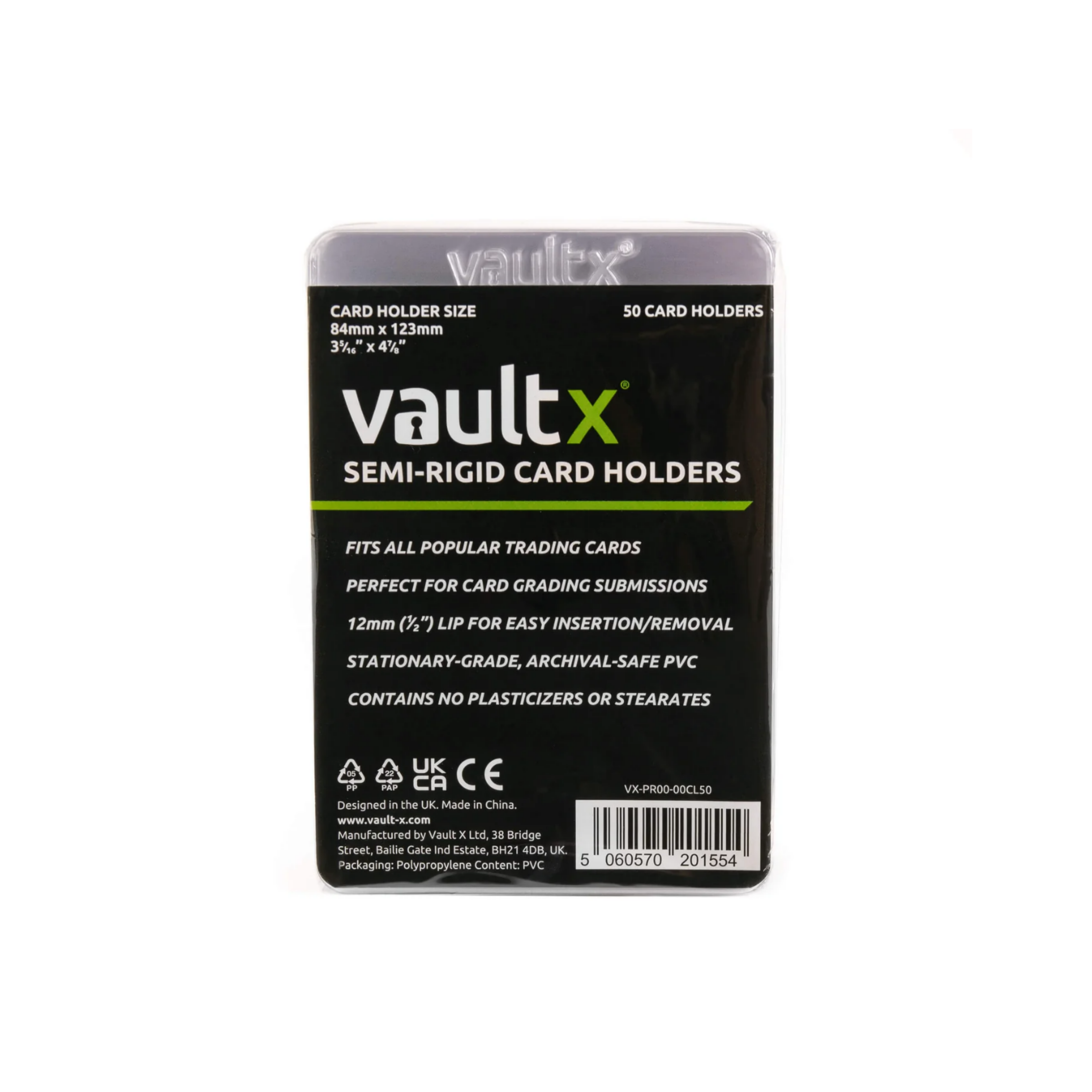 Vault X Semi-Rigid Card Holders (50 Pack) | TheTcgCollect