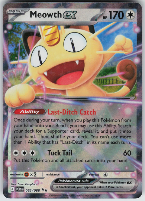 Meowth ex 062/088 NM