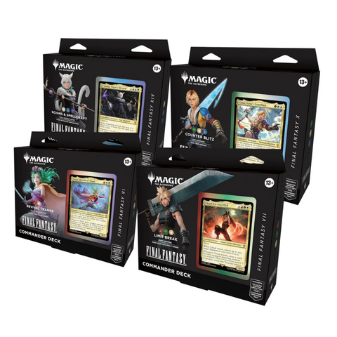mtg 2019 commander decks Final Fantasy TCG Commander Deck 4ct Set – TheTcgCollect