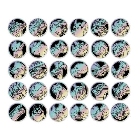 Pokemon Stellar Crystal Gem Badge Set (Chinese)