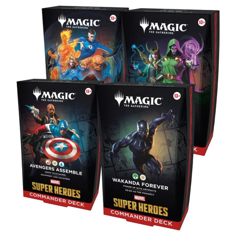 Magic: The Gathering Marvel Super Heroes Commander Deck (set of 4)