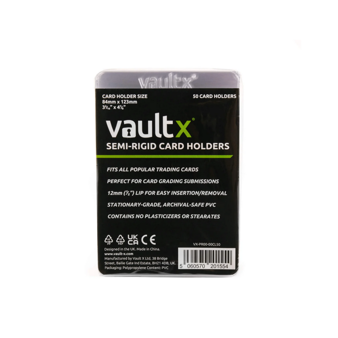 Vault X Semi-Rigid Card Holders (50 Pack) | TheTcgCollect