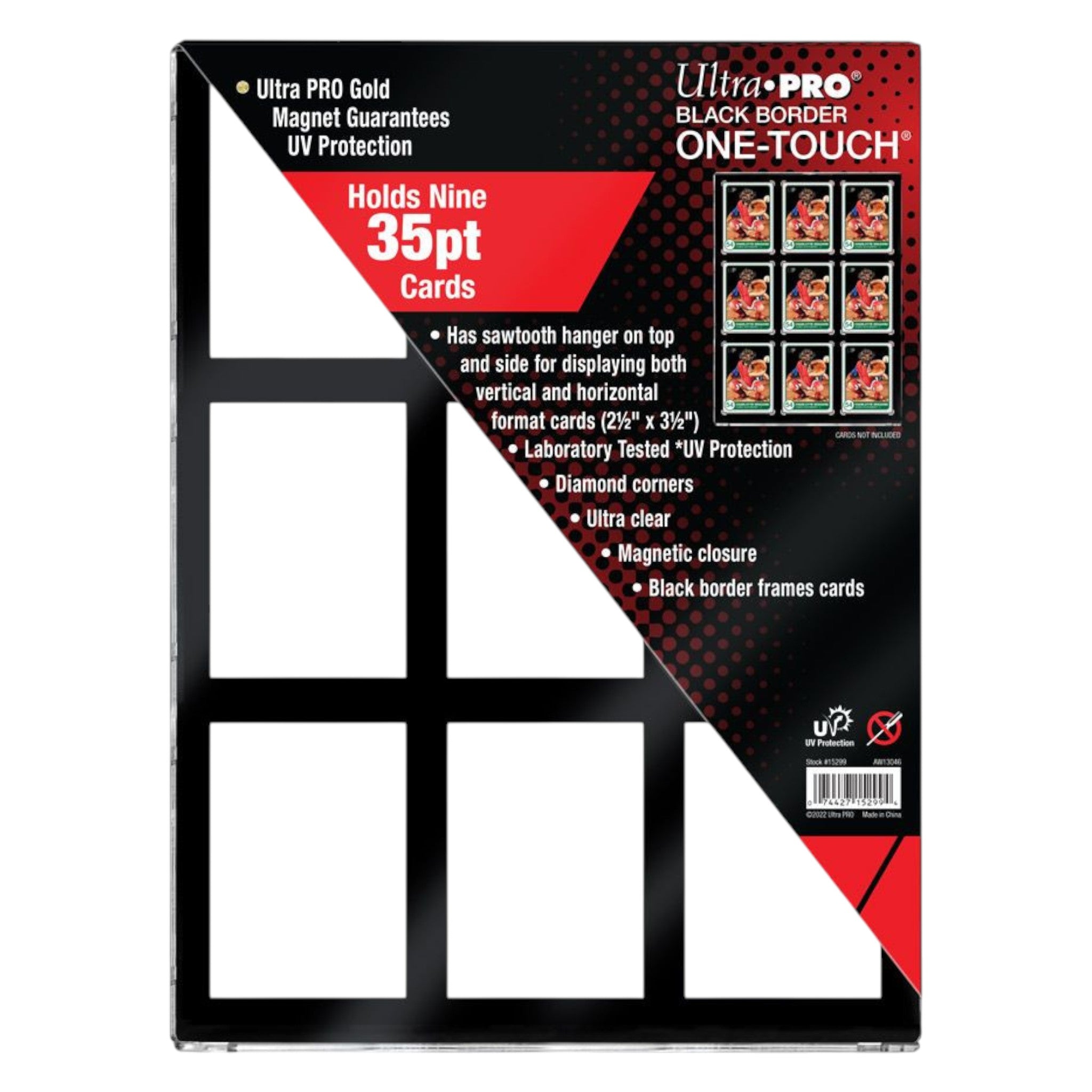 Ultra PRO ONE-TOUCH: 9-Card Black Magnetic Card Holder UV (35pt