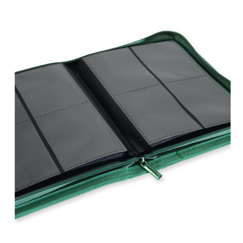 Vault X Exo-Tec Zip Binder Metallic Green 4-Pocket