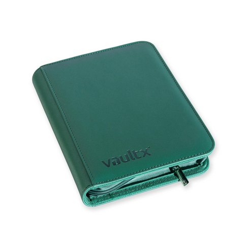 Vault X Exo-Tec Zip Binder Metallic Green 4-Pocket