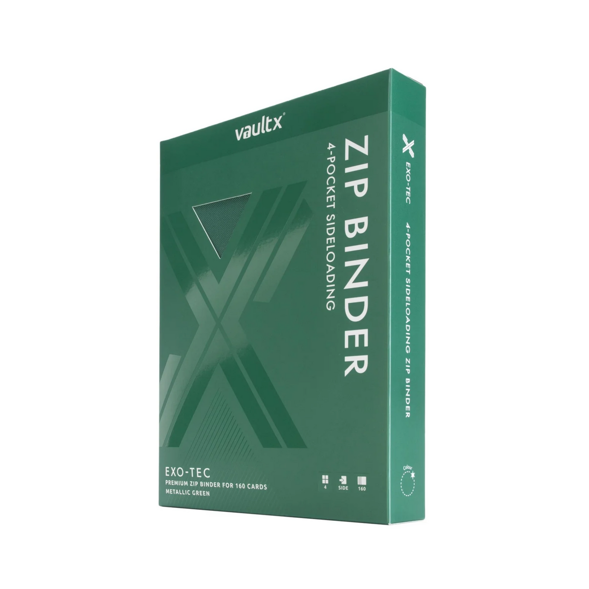vault x 4 card binder Exo-Tec Zip Metallic Green 4-Pocket Unfinity - Collector Booster Legendary this binder is perfect Pack Options:Zangoose (Heavy)