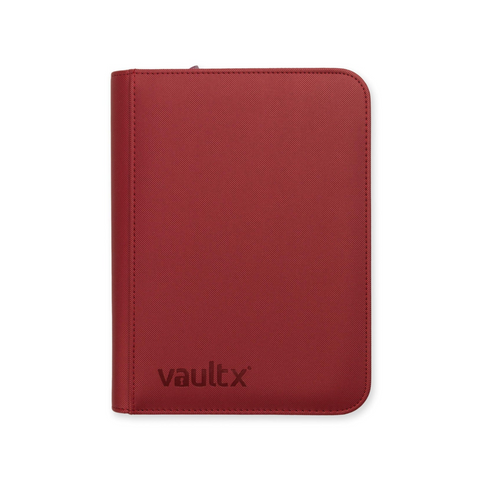 Vault X Exo-Tec Zip Binder Metallic Red 4-Pocket