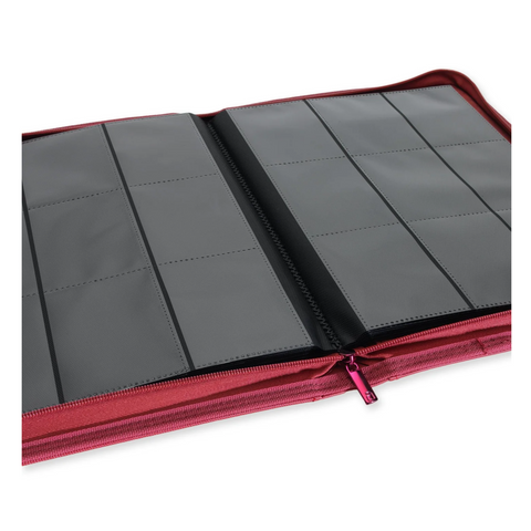 Vault X Exo-Tec Zip Binder Metallic Red 9-Pocket
