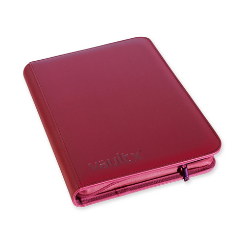 Vault X Exo-Tec Zip Binder Metallic Red 9-Pocket