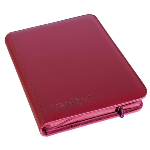 Vault X Exo-Tec Zip Binder Metallic Red 9-Pocket