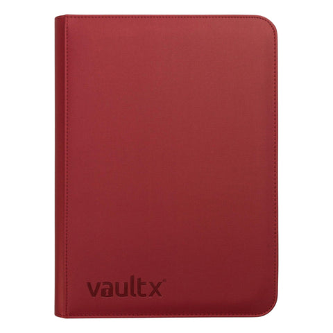 Vault X Exo-Tec Zip Binder Metallic Red 9-Pocket