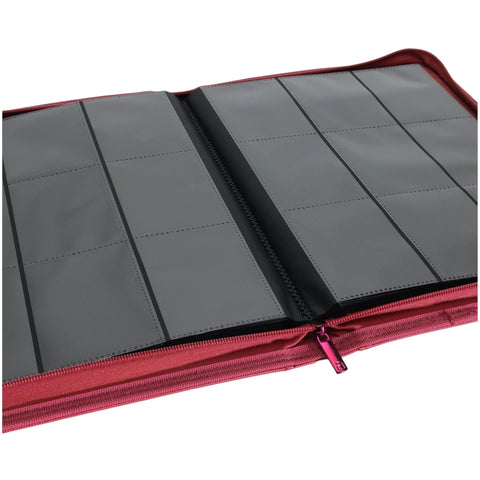Vault X Exo-Tec Zip Binder Metallic Red 9-Pocket